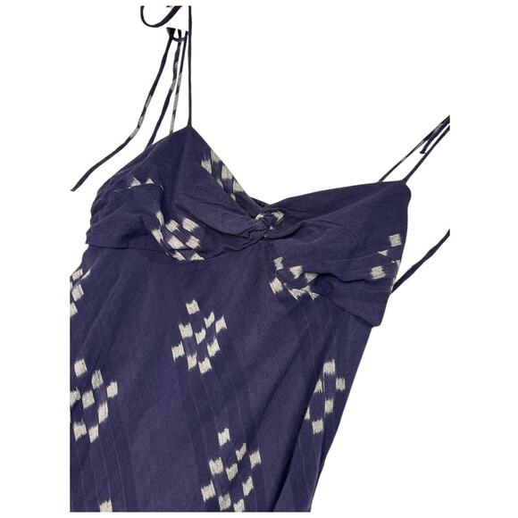 Denim And Supply Ralph Lauren Maxi Dress Womens Large Blue Geometric Boho Flowy - Picture 8 of 14